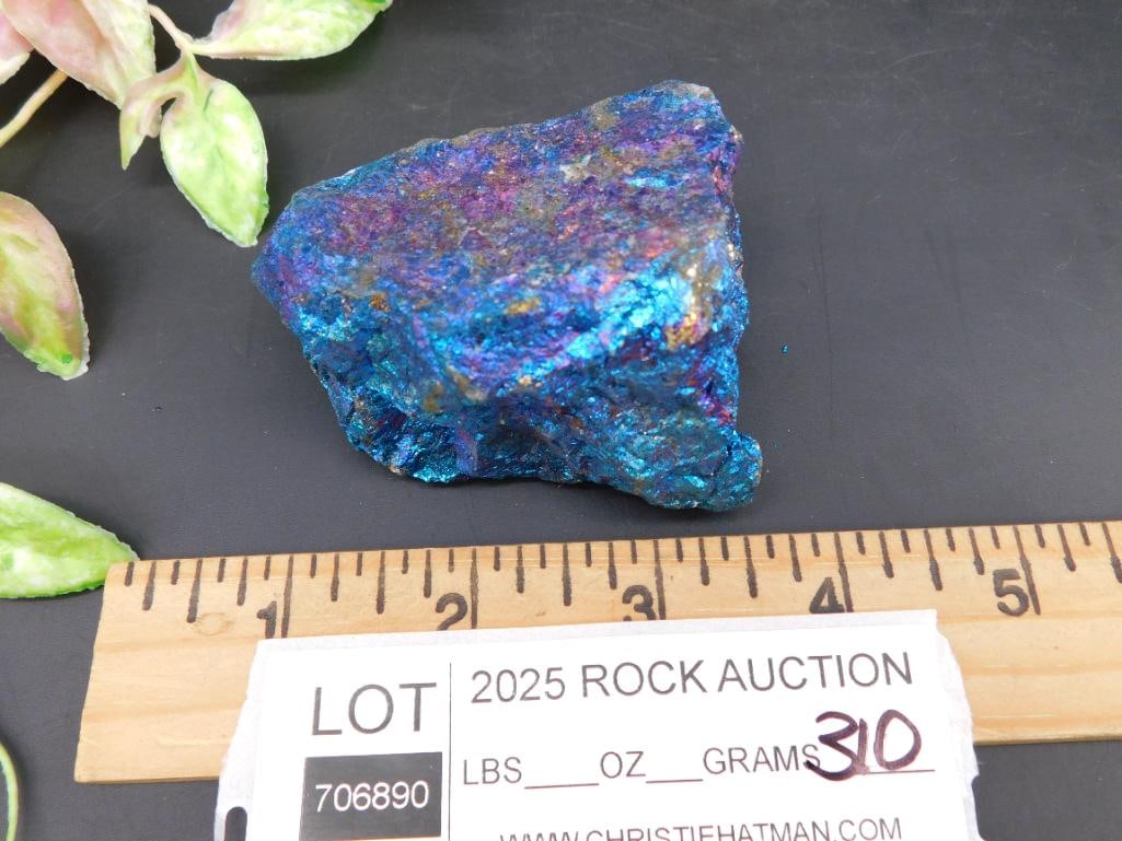 Chalcopyrite Mineral Sample With Iridescent Surface - 3