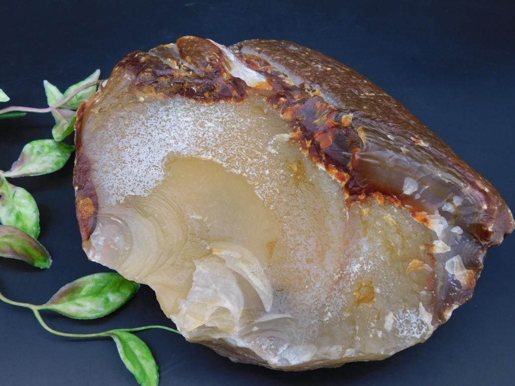 BRAZILIAN AGATE ROCK STONE LAPIDARY SPECIMEN: BRAZILIAN AGATE ROCK STONE LAPIDARY SPECIMEN
