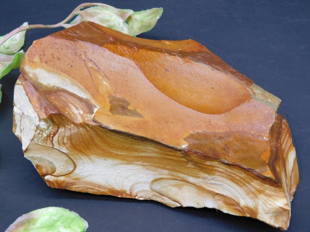 Jasper Rock Specimen With Brown Striations: Jasper Rock Specimen With Brown Striations