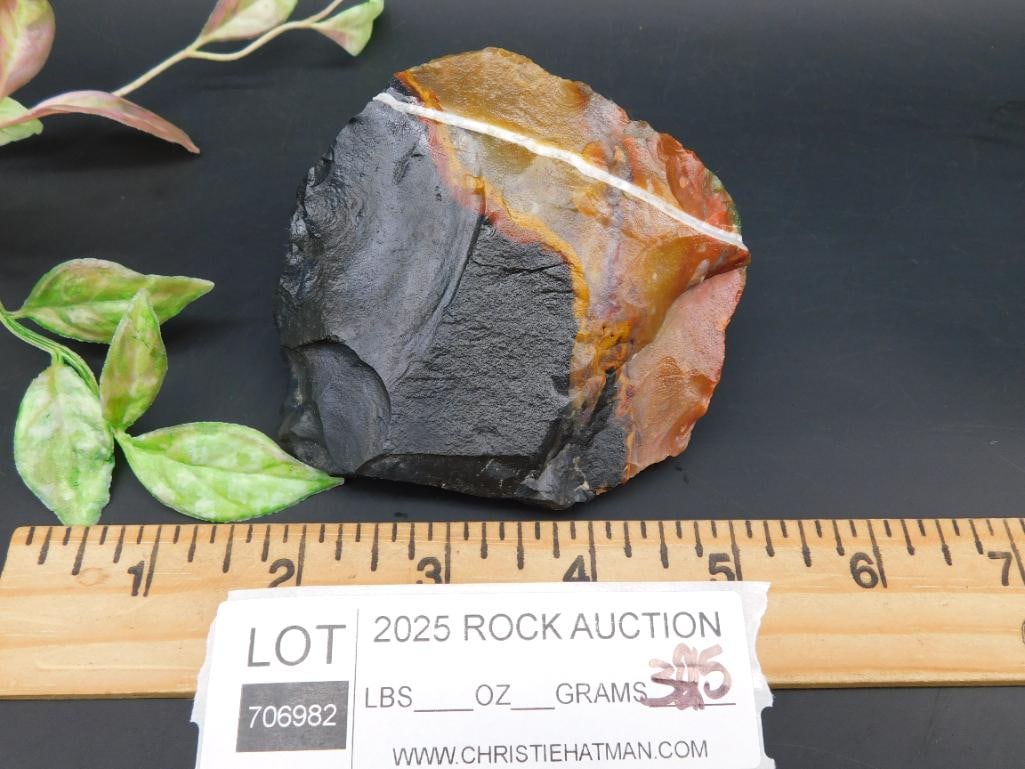Raw Multicolored Jasper Stone With Veining - 3