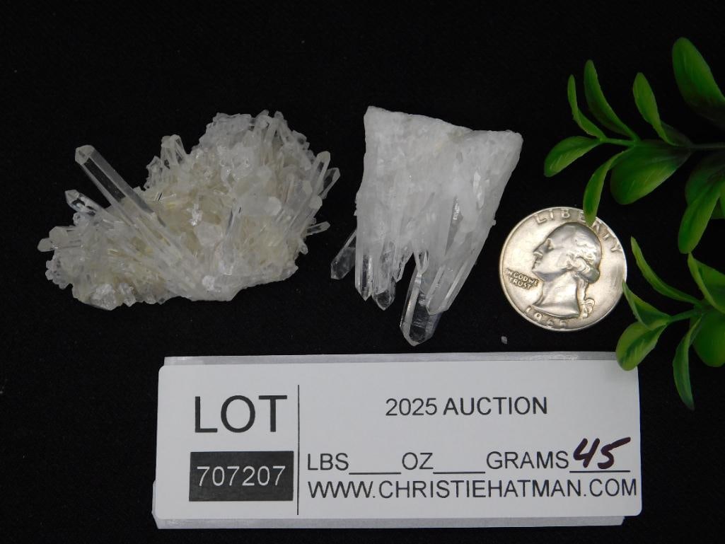 Two Clear Quartz Crystal Clusters - 3