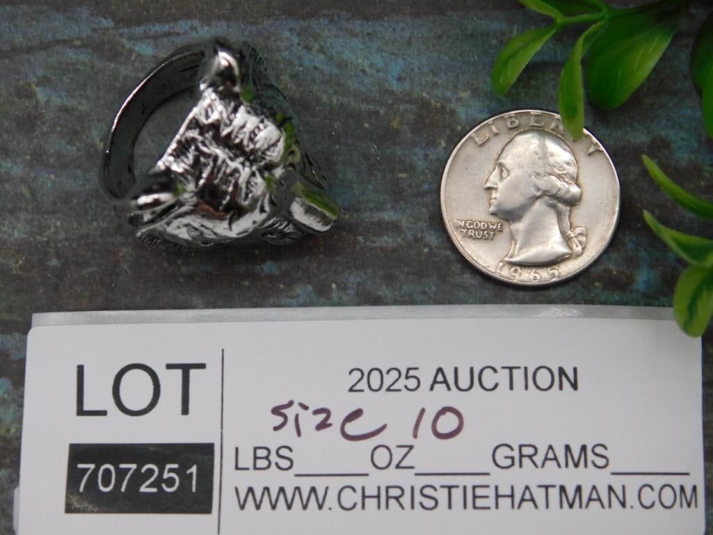 Tiger Head Ring Size 10 - 2