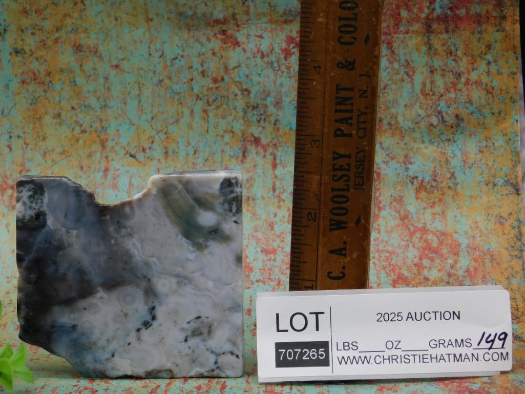 Polished LUNA Agate Stone Specimen with Unique Patterns - 3