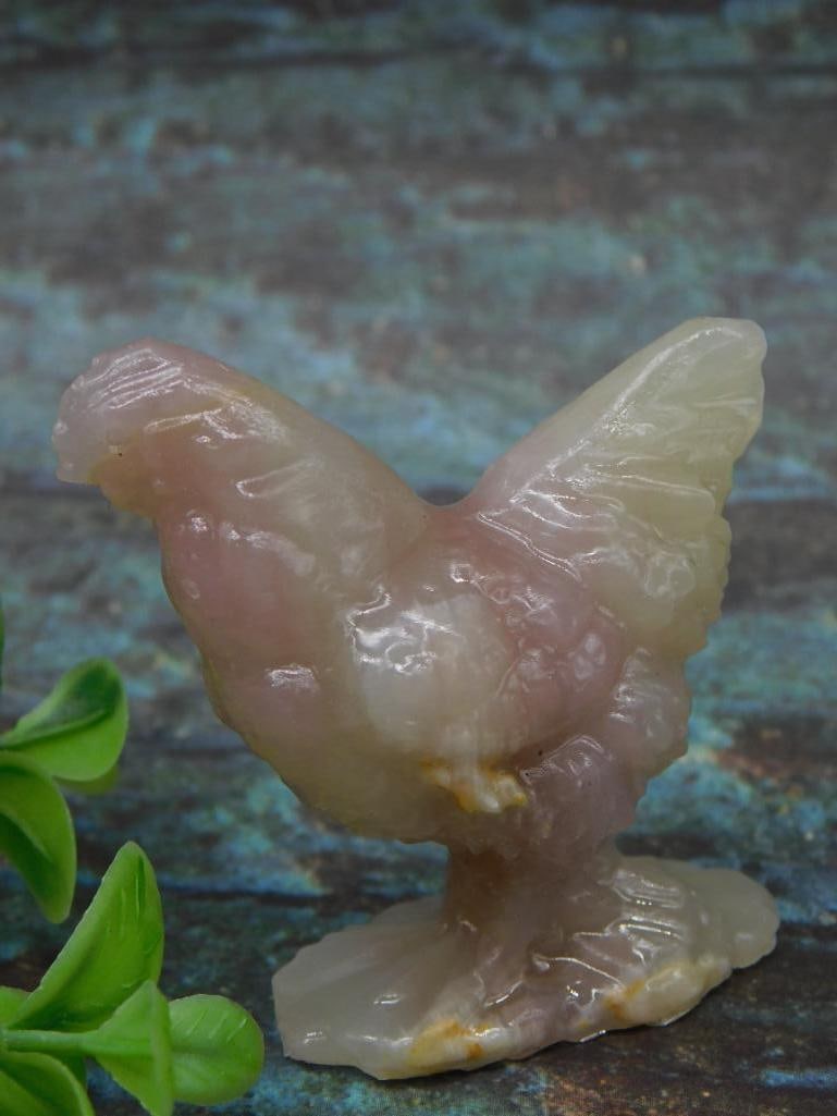 Carved Stone Chicken Sculpture (1 of 2)