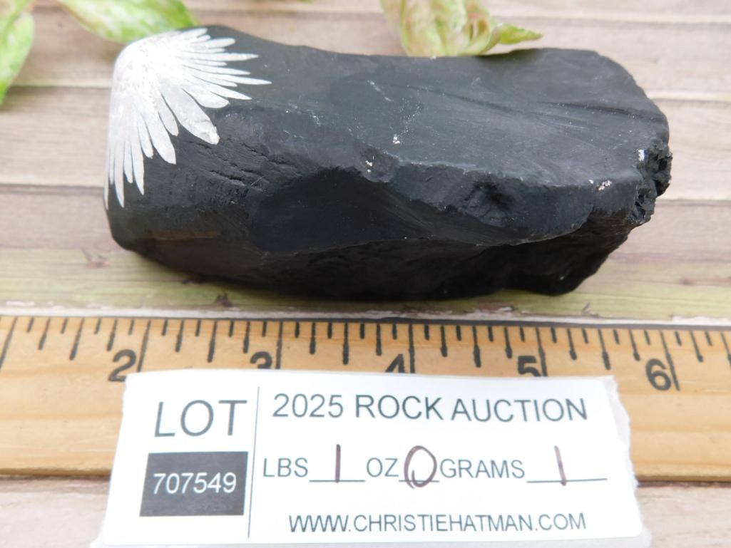 Chrysanthemum Stone on Black Matrix - 3