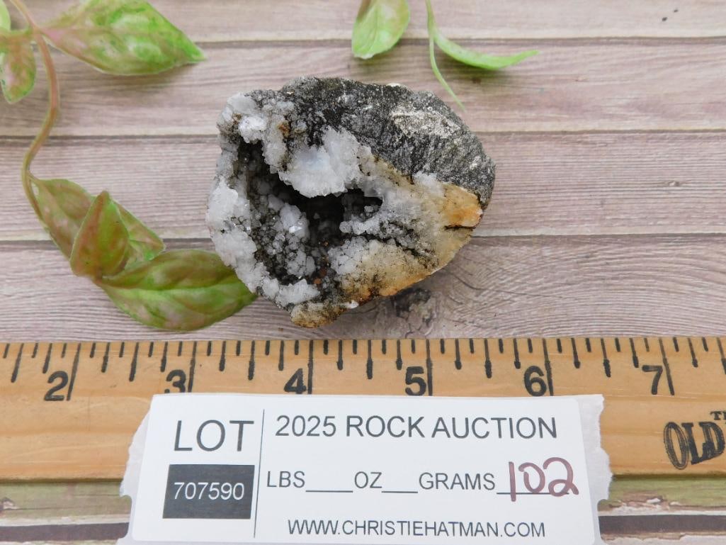 Quartz Druzy Geode Specimen Rock - 2
