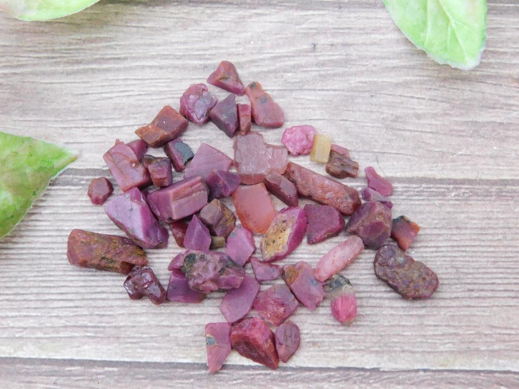 12 Gram Lot of Raw Ruby Gemstones for Auction: 13 Gram Lot of Raw Ruby Gemstones for Auction