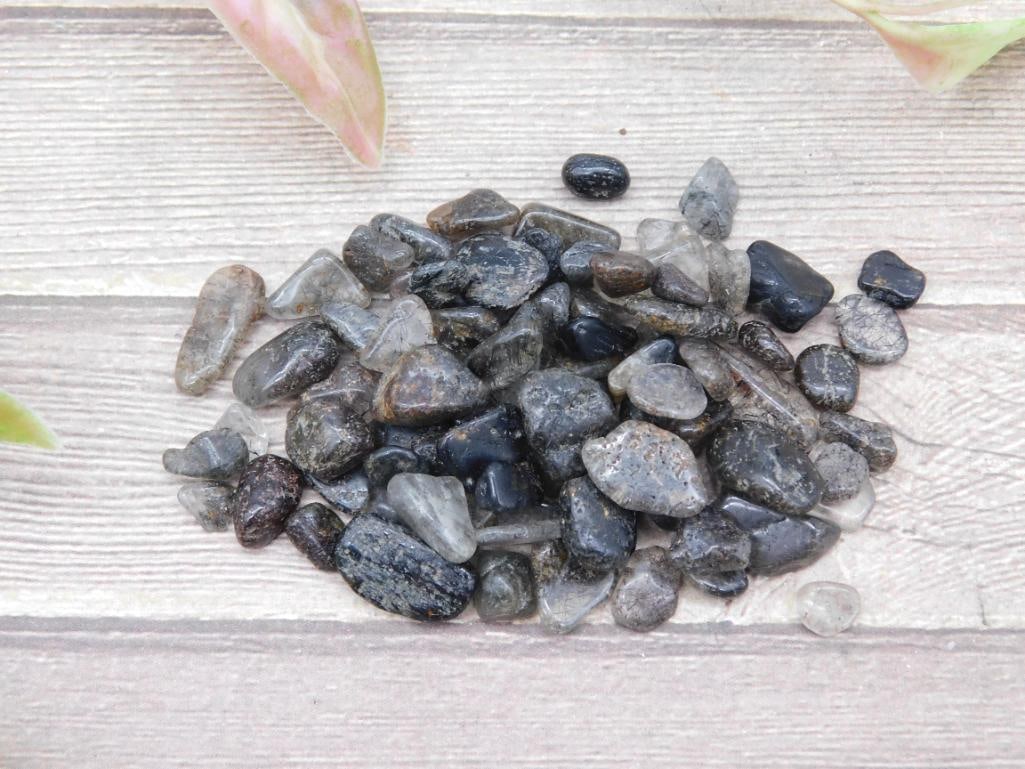 12 Grams of Black Quartz Polished Gemstones: 13 Grams of Black Quartz Polished Gemstones