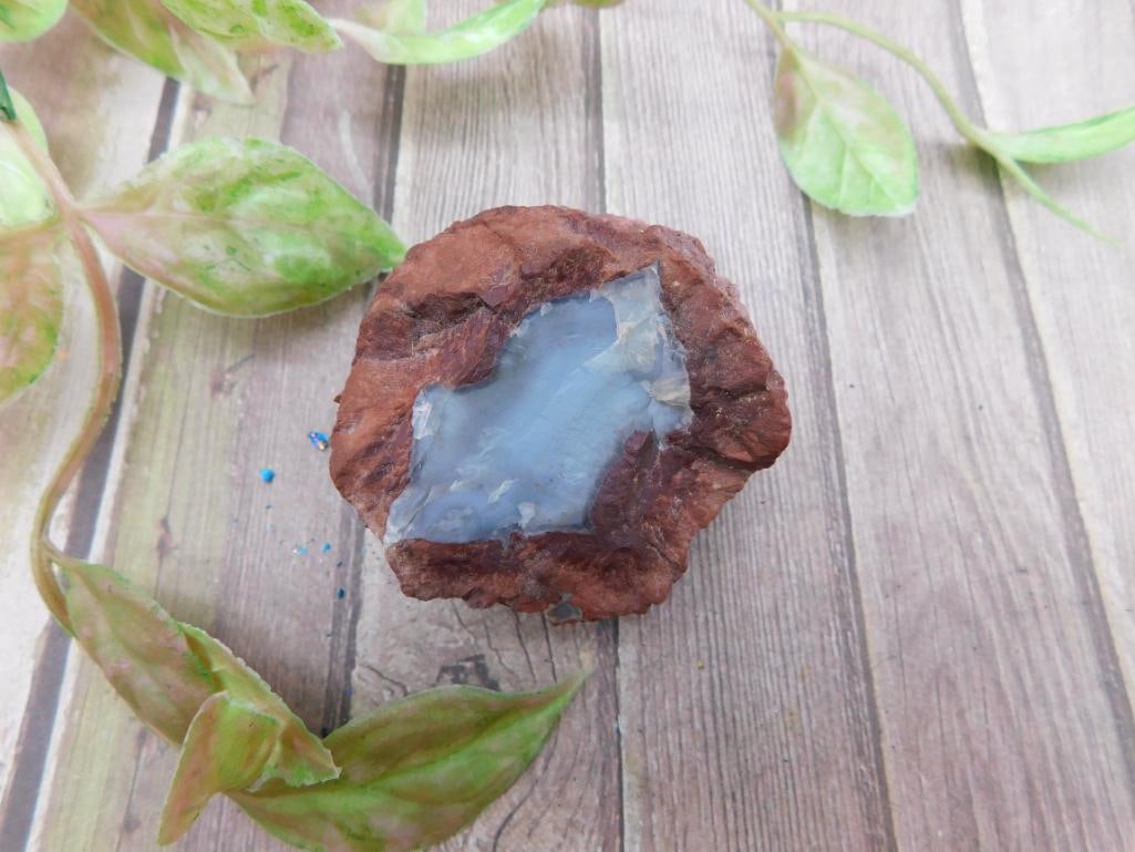 Chalcedony AND COPROLITE Geode With Brown Exterior: Chalcedony AND COPROLITE Geode With Brown Exterior
