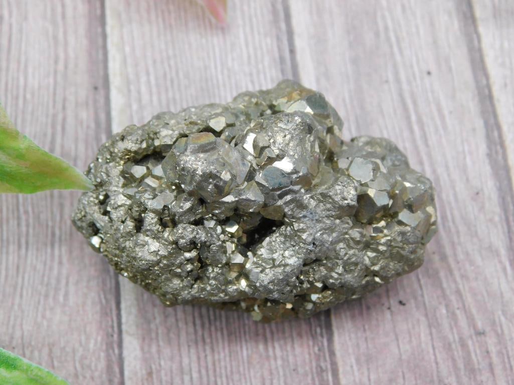 Pyrite Cluster Specimen With Metallic Luster: Pyrite Cluster Specimen With Metallic Luster