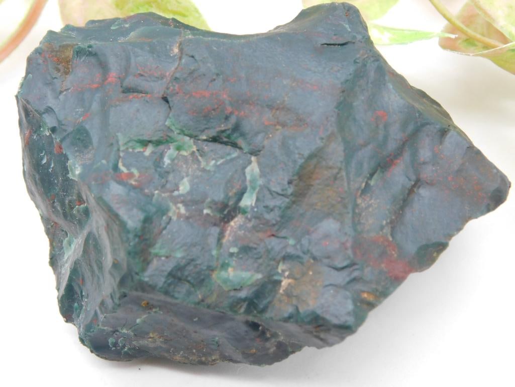 Unpolished 170-Gram Bloodstone Mineral Specimen (1 of 3)
