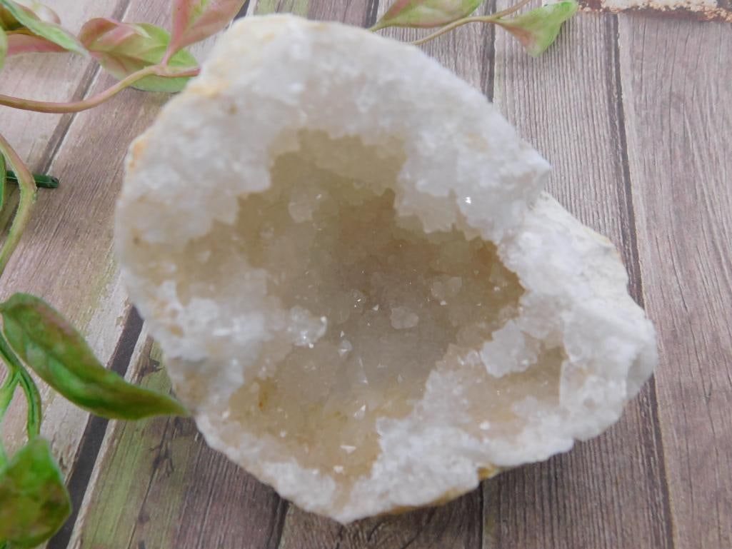 Natural Geode with Sparkling Quartz Interior: Natural Geode with Sparkling Quartz Interior