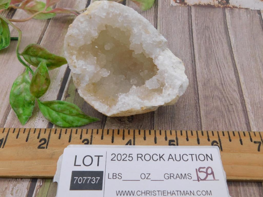 Natural Geode with Sparkling Quartz Interior - 2