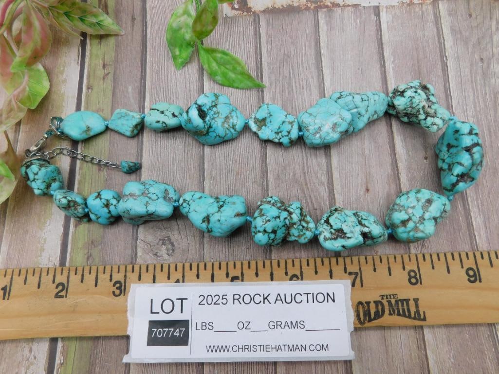 Chunky Turquoise Nugget Beads - 3