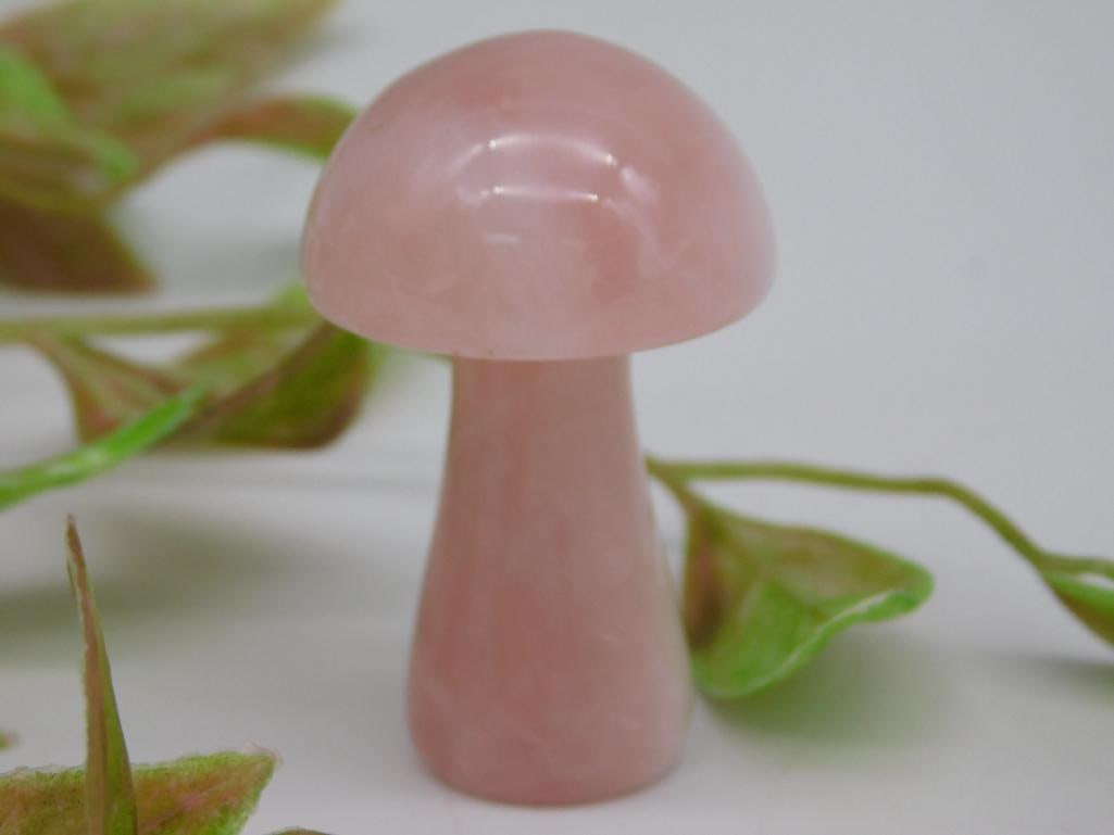 Rose Quartz Mushroom Figurine (1 of 2)