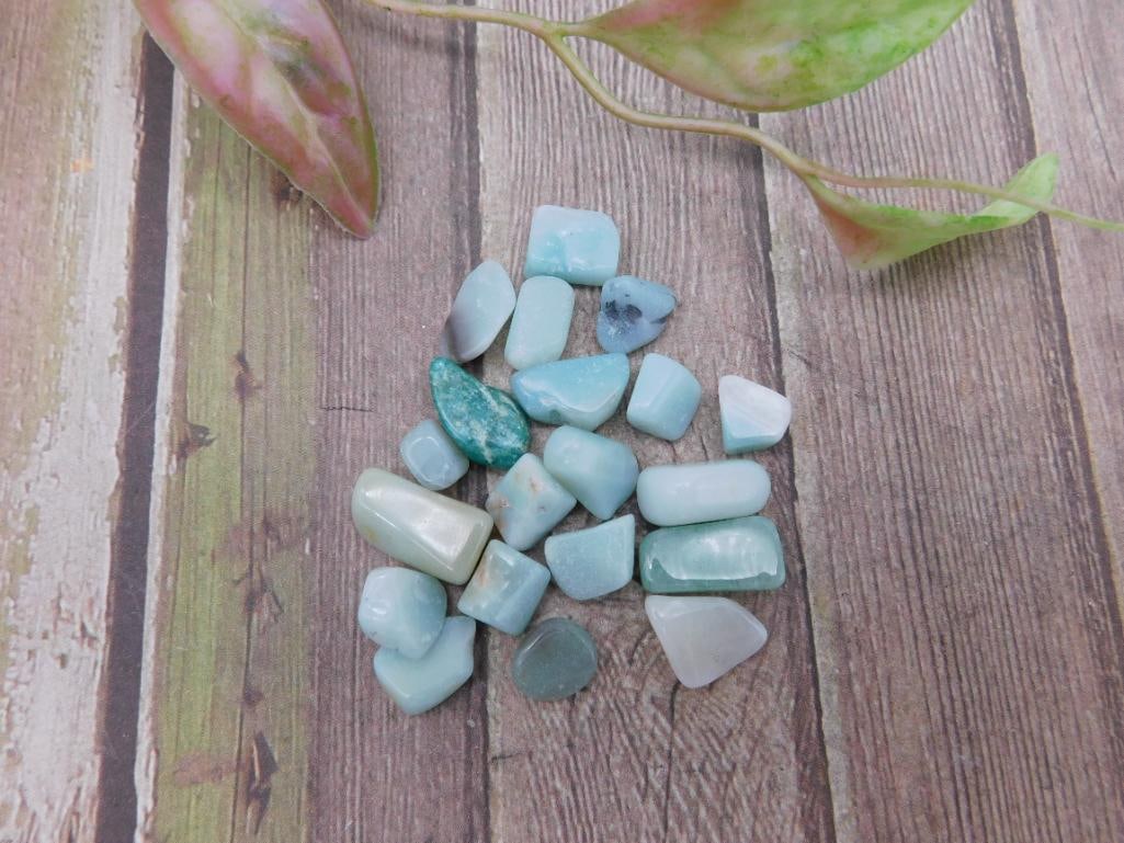 Mixed Amazonite Gemstones 12 Grams for Jewelry or Crafts: Mixed Amazonite Gemstones 12 Grams for Jewelry or Crafts