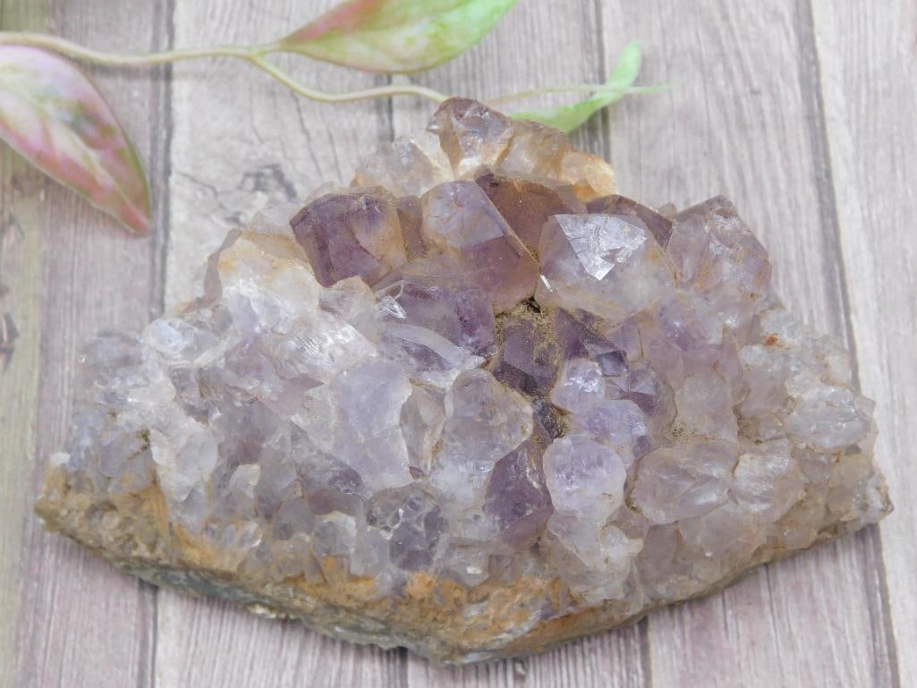 Amethyst Cluster Rock Stone Lapidary Specimen'With Matrix Base: Amethyst Cluster Rock Stone Lapidary Specimen'With Matrix Base