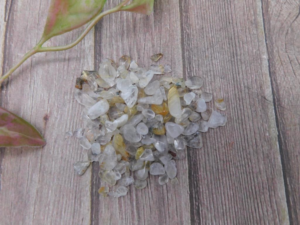 Rutilated Quartz Tumbled Gemstones: Rutilated Quartz Tumbled Gemstones