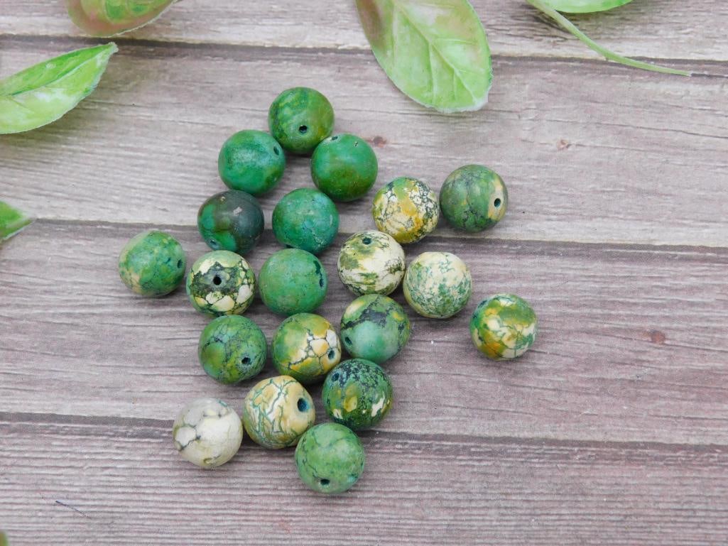 Collection of Green Gemstone Beads for Crafting: Collection of Green Gemstone Beads for Crafting
