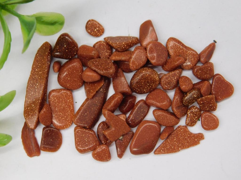 12 Grams of Gold Sandstone Polished Gemstones: 13 Grams of Gold Sandstone Polished Gemstones