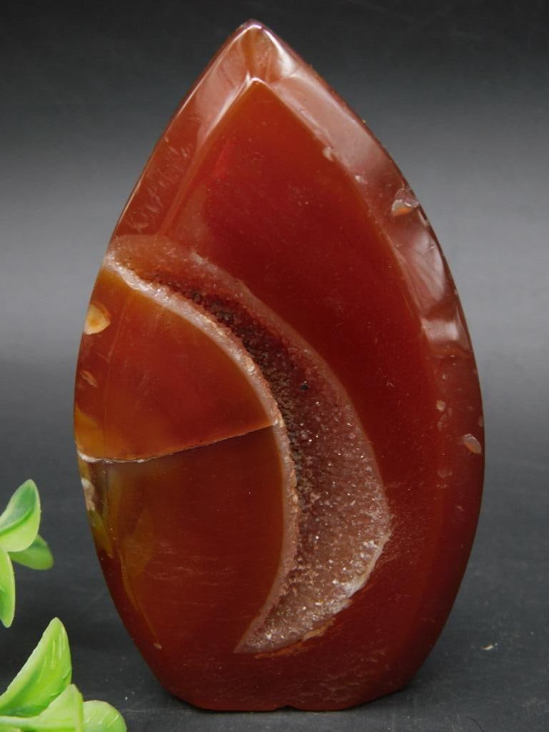 Polished Red-Brown Agate Display Stone: Polished Red-Brown Agate Display Stone