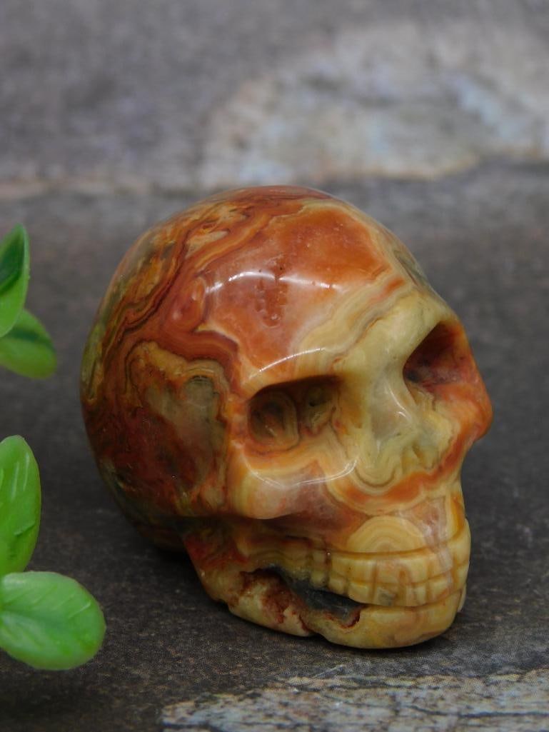 Carved Polished Stone Skull Figurine (1 of 2)