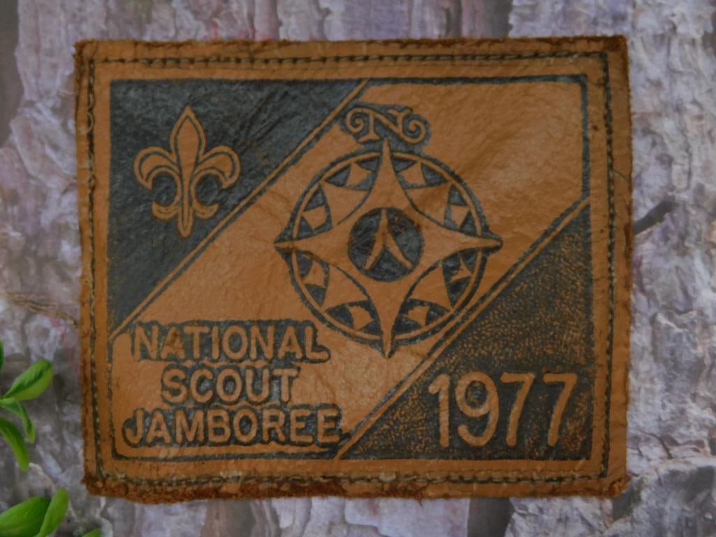 National Scout Jamboree 1977 Leather Patch: National Scout Jamboree 1977 Leather Patch
