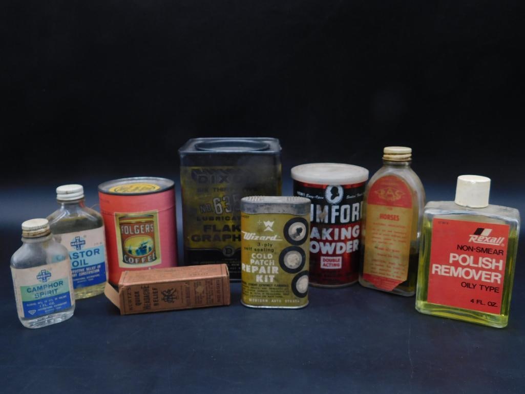 Collection of Vintage Household and Medicinal Containers (1 of 4)
