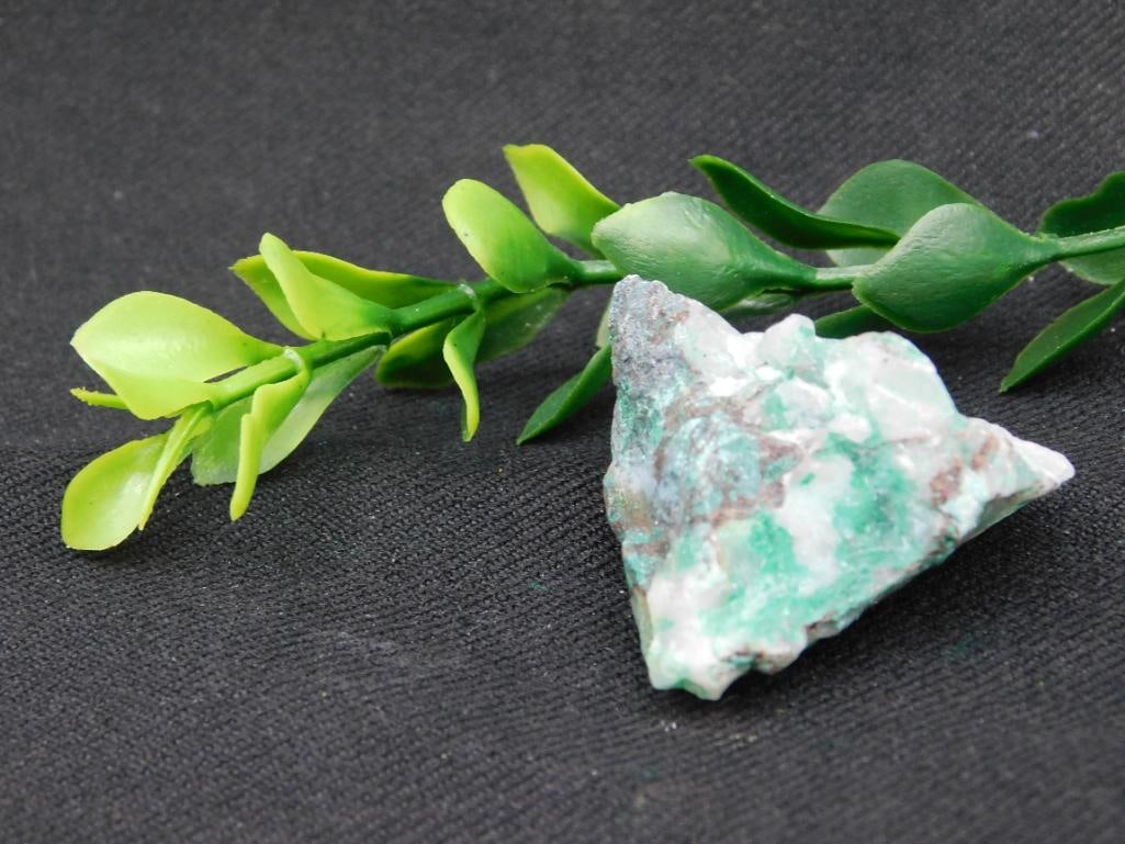 Raw Green and White Mineral Specimen Rock Stone Lapidary Specimen (1 of 3)