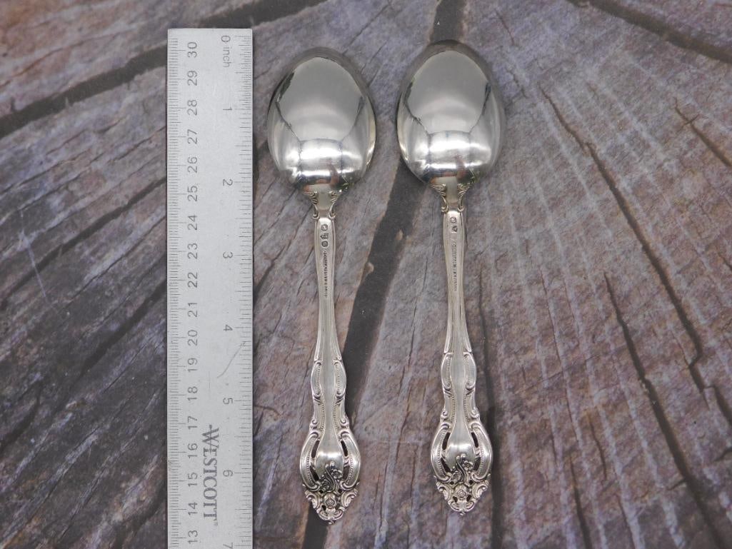 GORHAM STERLING SILVER LA SCALA FLATWARE 2 SPOONS - 4