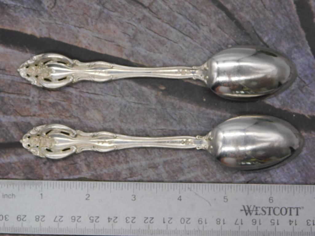 GORHAM STERLING SILVER LA SCALA FLATWARE 2 SPOONS - 4