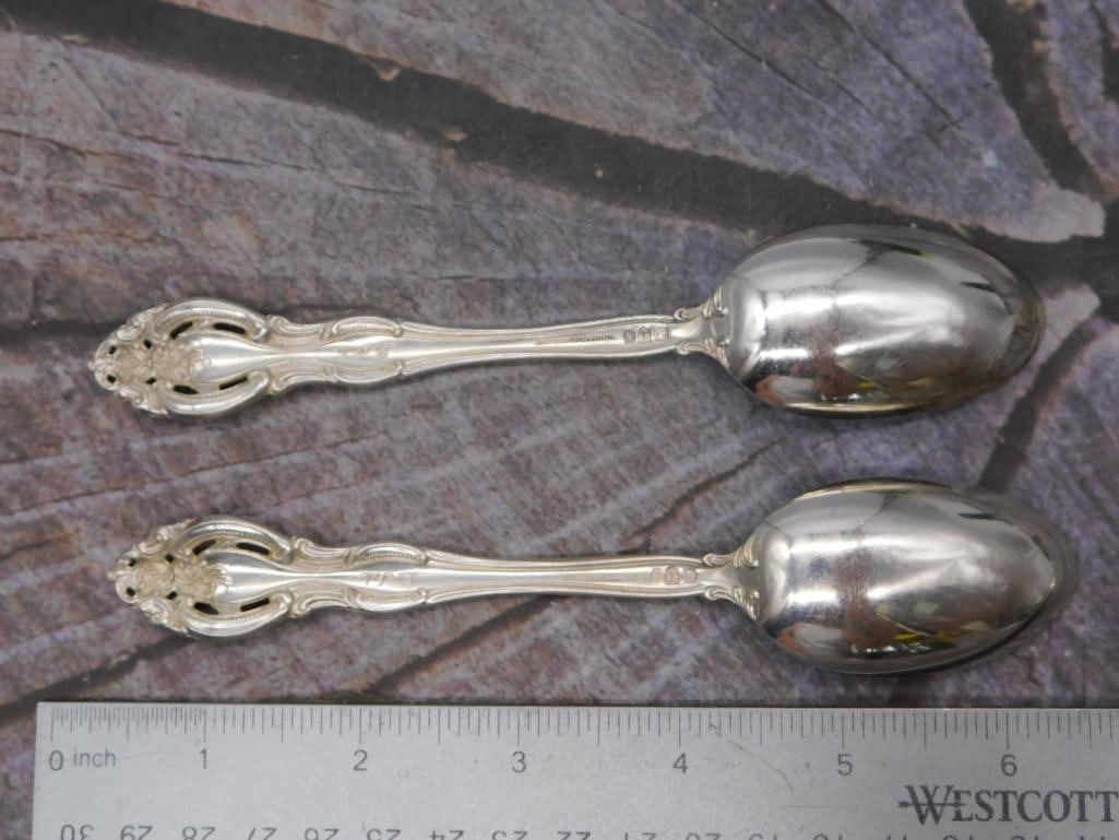 GORHAM STERLING SILVER LA SCALA FLATWARE 2 SPOONS - 4