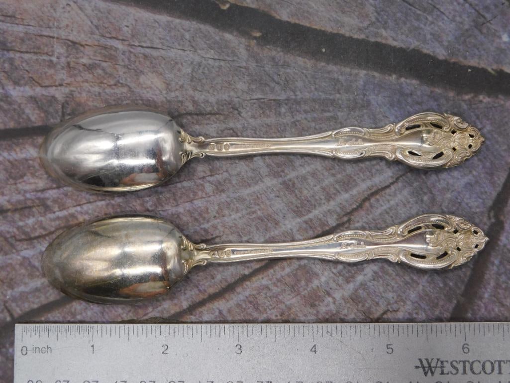 GORHAM STERLING SILVER LA SCALA FLATWARE 2 SPOONS - 4