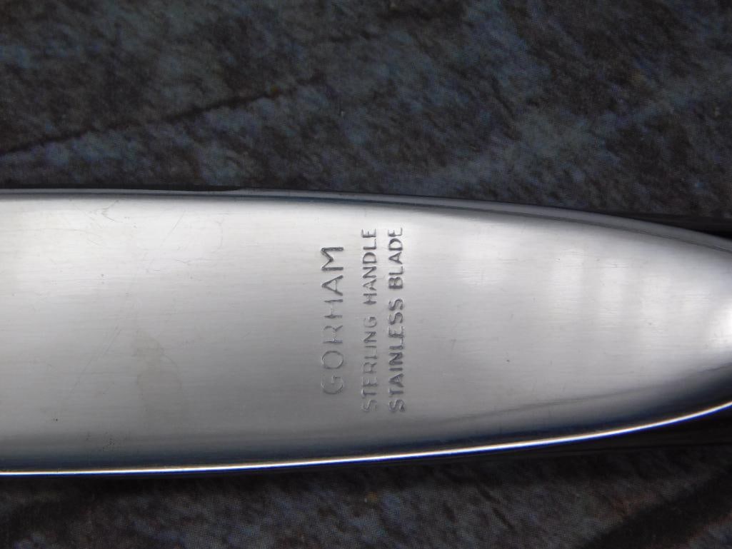 GORHAM STERLING SILVER LA SCALA FLATWARE 2 KNIVES - 3
