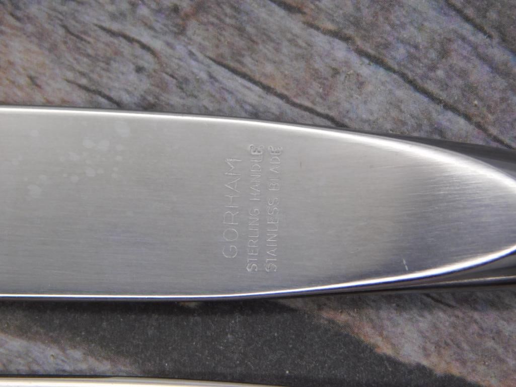GORHAM STERLING SILVER LA SCALA FLATWARE 2 KNIVES - 2