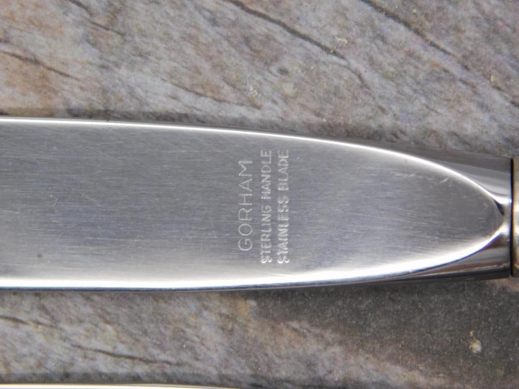 GORHAM STERLING SILVER LA SCALA FLATWARE 2 KNIVES - 2