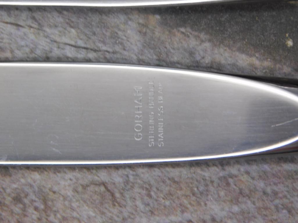 GORHAM STERLING SILVER LA SCALA FLATWARE 2 KNIVES - 3