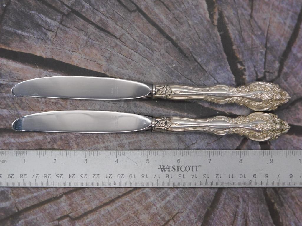 GORHAM STERLING SILVER LA SCALA FLATWARE 2 KNIVES - 3