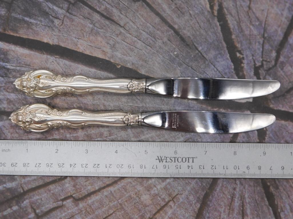 GORHAM STERLING SILVER LA SCALA FLATWARE 2 KNIVES - 3