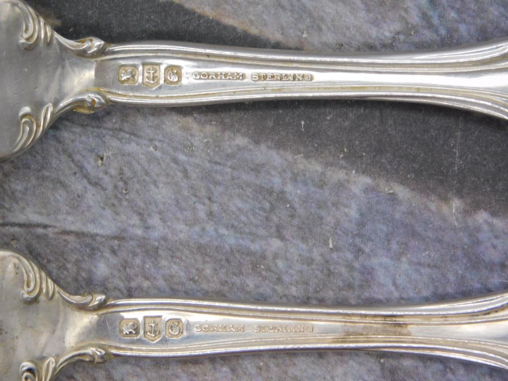 GORHAM STERLING SILVER LA SCALA FLATWARE 2 DINNER FORKS - 2