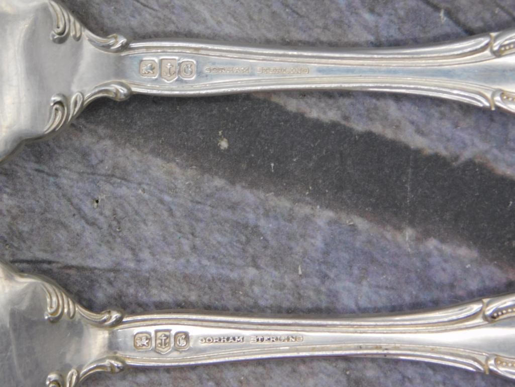 GORHAM STERLING SILVER LA SCALA FLATWARE 2 DINNER FORKS - 2