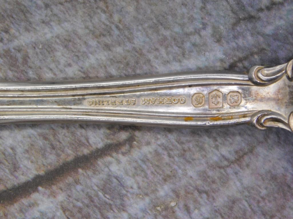 GORHAM STERLING SILVER LA SCALA FLATWARE 2 SERVING SPOONS - 2