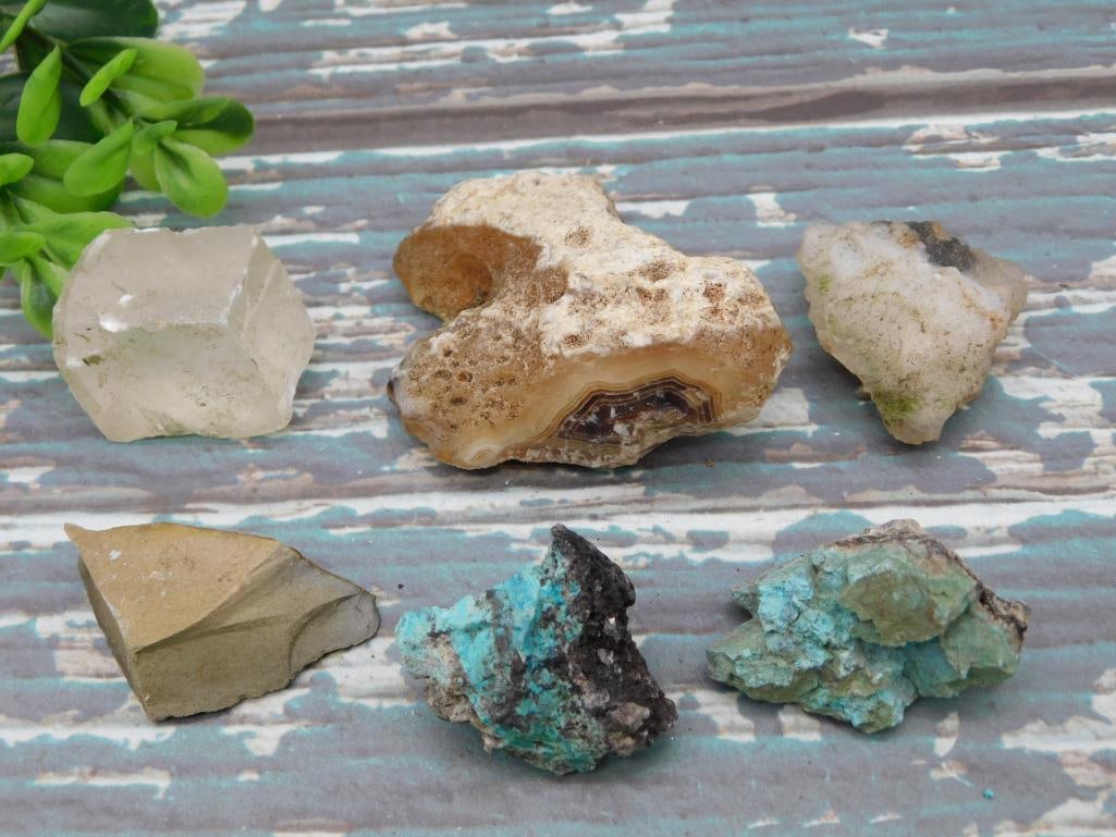 MIXED ROUGH LOT DIVERSE ROCK ROUGH LAPIDARY HOBBYIST BUNDLE (1 of 2)