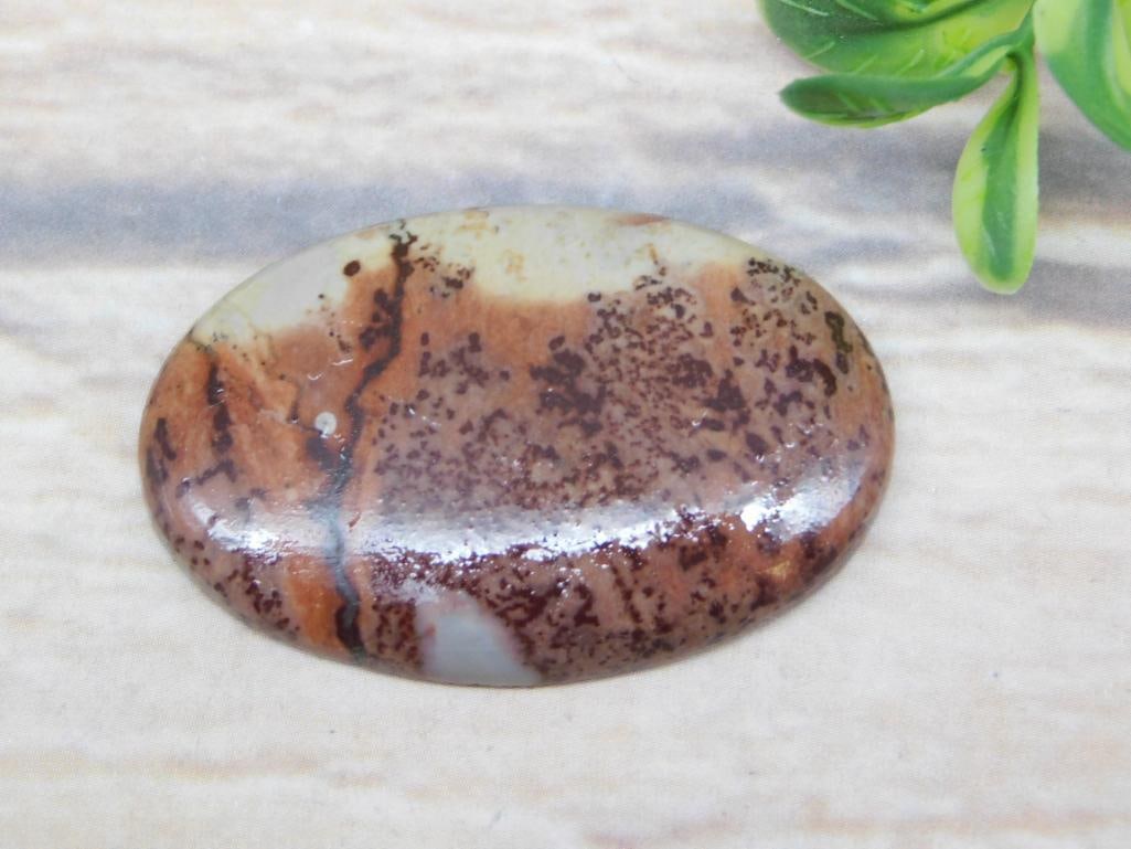 CABOCHON ROCK STONE LAPIDARY SPECIMEN - SMOOTH POLISHED GEMSTONE FOR JEWELRY SETTING: This cabochon specimen showcases smooth, polished stone perfect for setting into jewelry or admiring on its own. See photos for exact size and detail. WELCOME TO HATMAN AUCTIONS! SPECIAL NOTICE: Pleas
