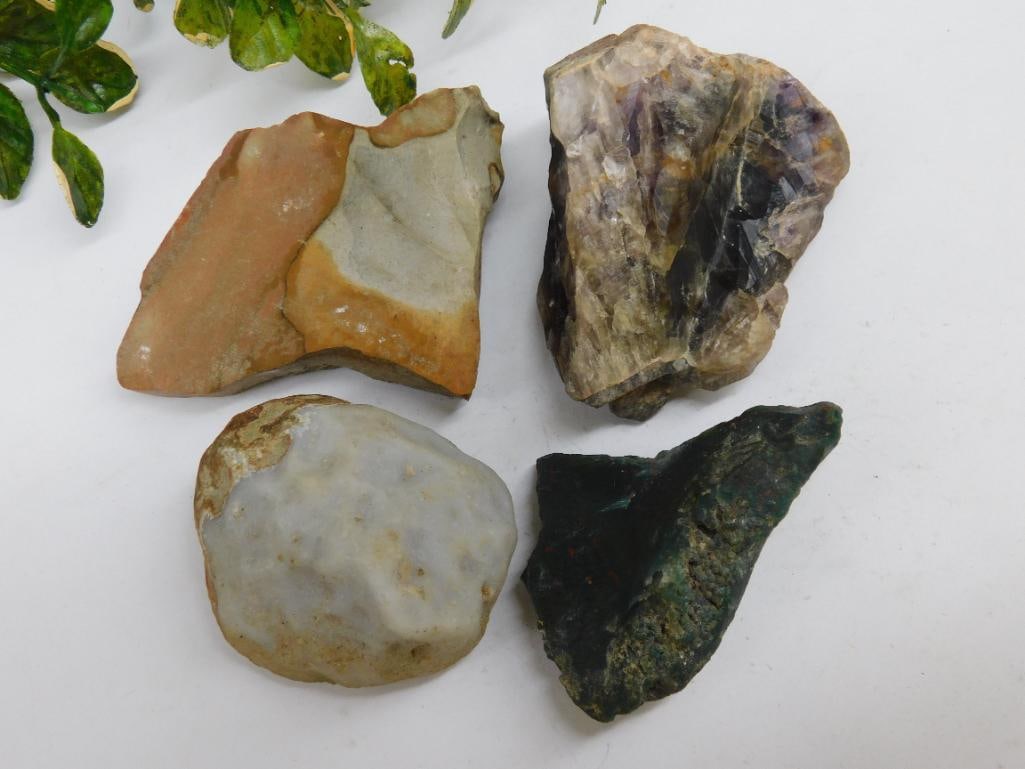 MIXED ROUGH ROCK STONE LAPIDARY SPECIMEN RAW MINERAL DISPLAY TUMBLE ROUGH LOT (1 of 2)