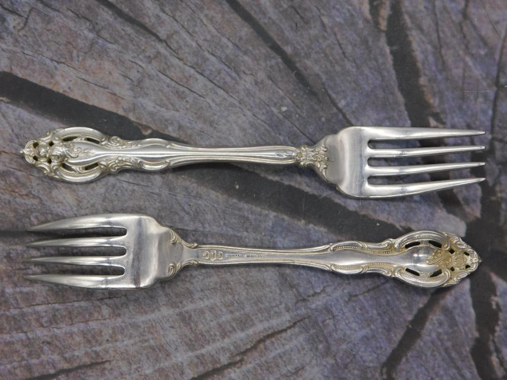 Sterling Silver Dinner Forks — Pair of Gorham Pattern Forks, 7.5 Inches (1 of 3)