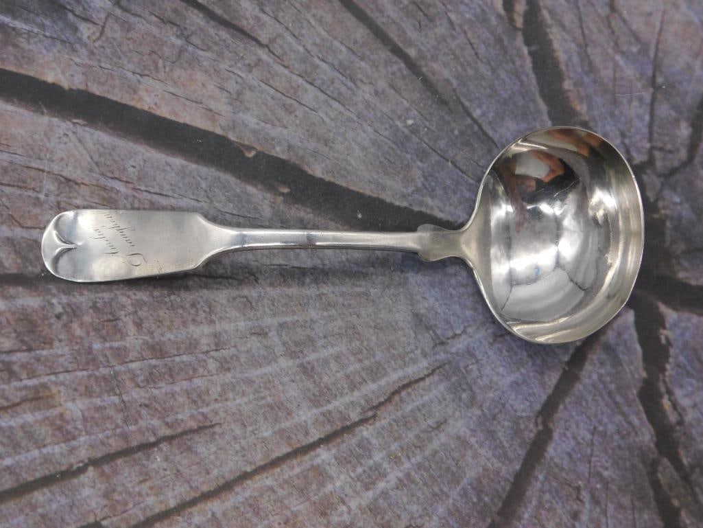 Sterling Silver Ladle — Engraved 'Jan. 20 - 1897,' Fiddle Handle (1 of 5)