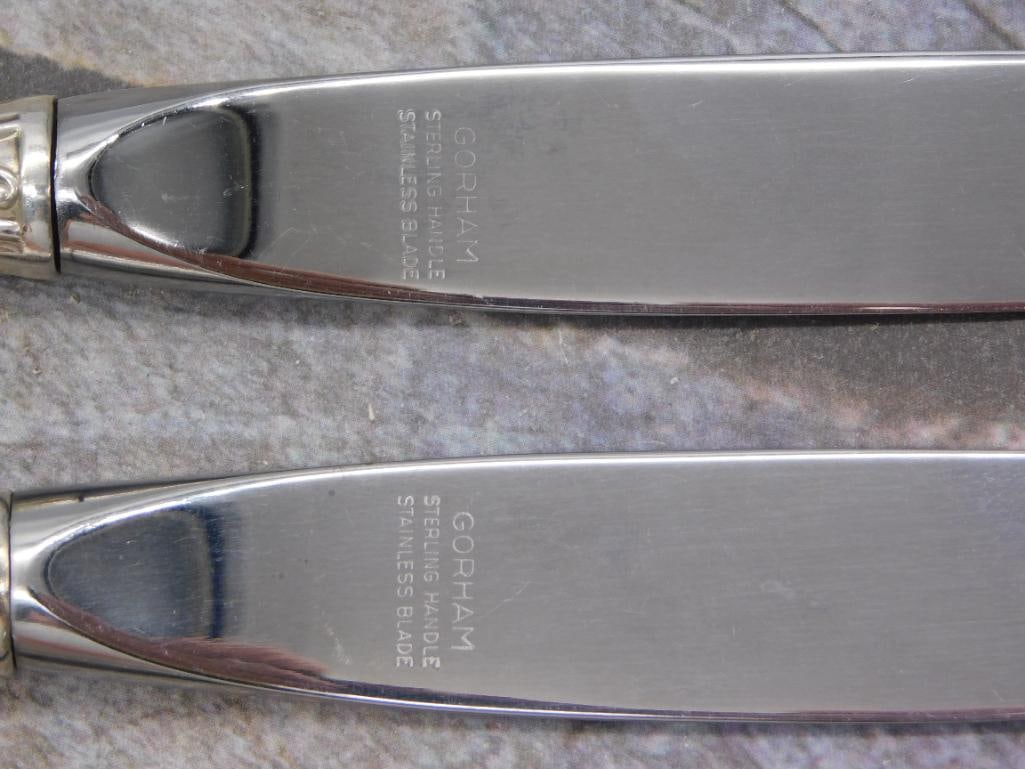 GORHAM STERLING SILVER LA SCALA FLATWARE 2 KNIVES - 2