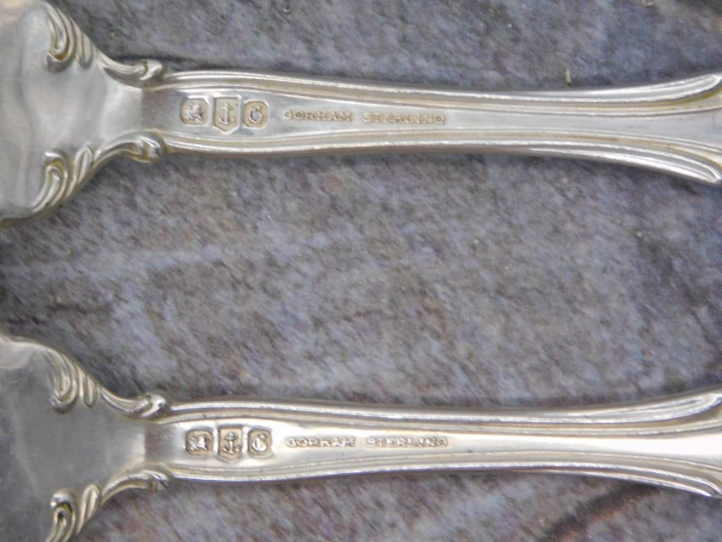 GORHAM STERLING SILVER LA SCALA FLATWARE 2 DINNER FORKS - 2