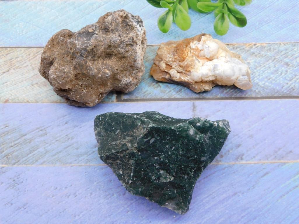 MIXED ROUGH LOT ROCK STONE LAPIDARY SPECIMEN: WELCOME TO HATMAN AUCTIONS! SPECIAL NOTICE: Please see photos for measurements and descriptions. ***Yes, we have in house shipping with MANY REPEAT CUSTOMERS because of our streamlined service. ****We